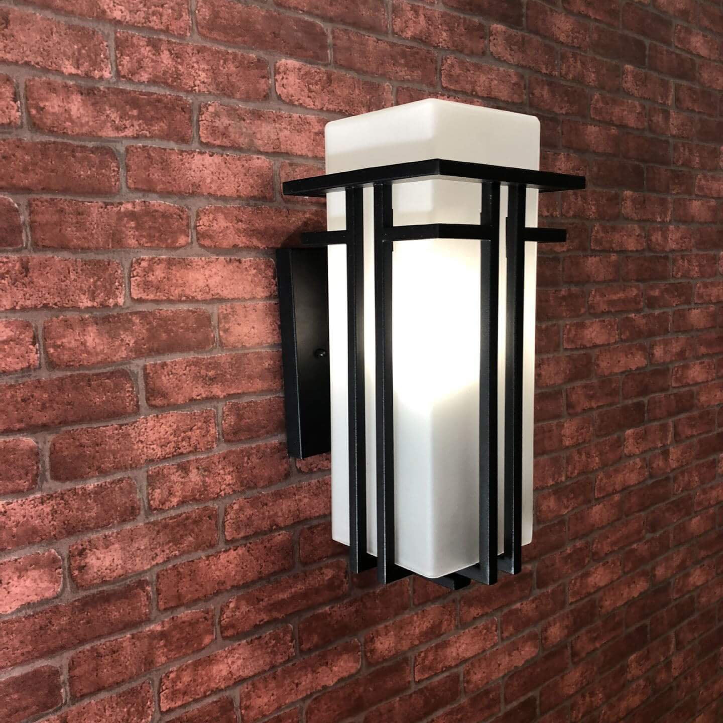 Rectangular Glass Lampshade Outdoor Light