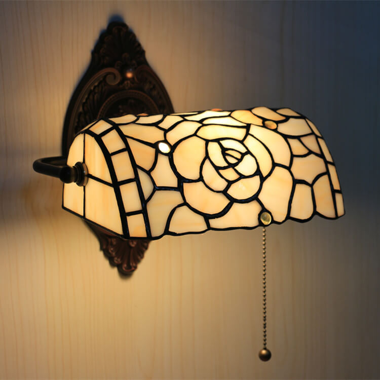 Floral Stained Glass Living Wall Lamp