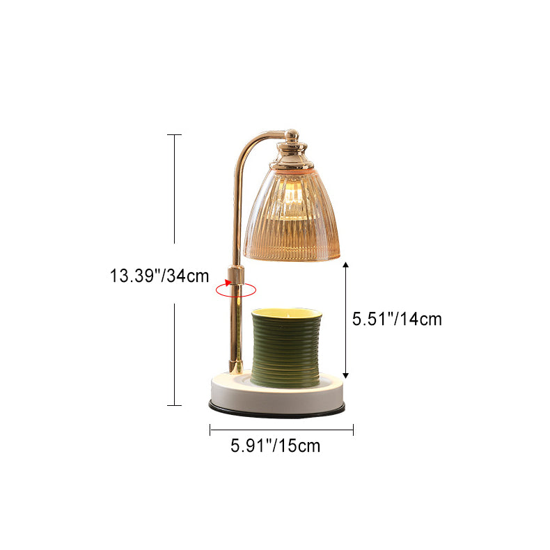 Iron Conical Glass Melting Table Lamp