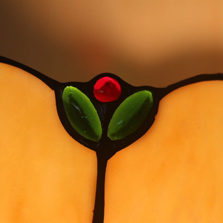 Milk Yellow Glass Gem Wall Lamp