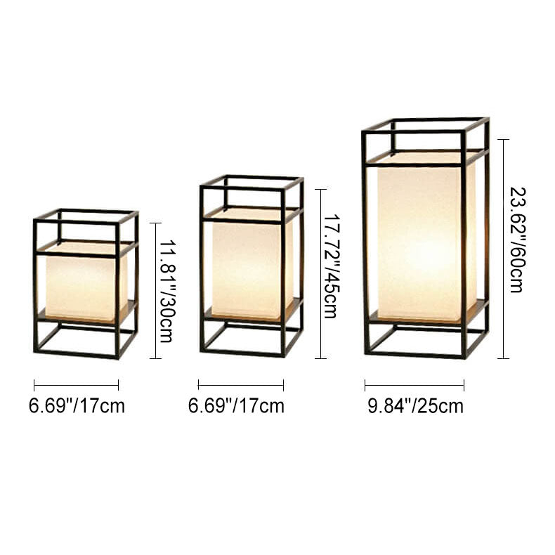 Japanese Tatami Rectangular Iron Floor Lamp