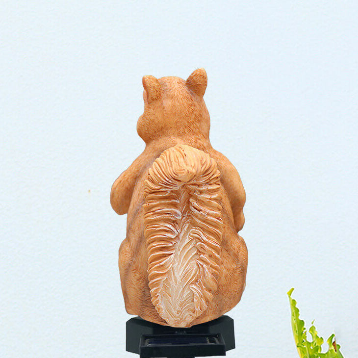 Resin Squirrel Solar Waterproof Outdoor Light