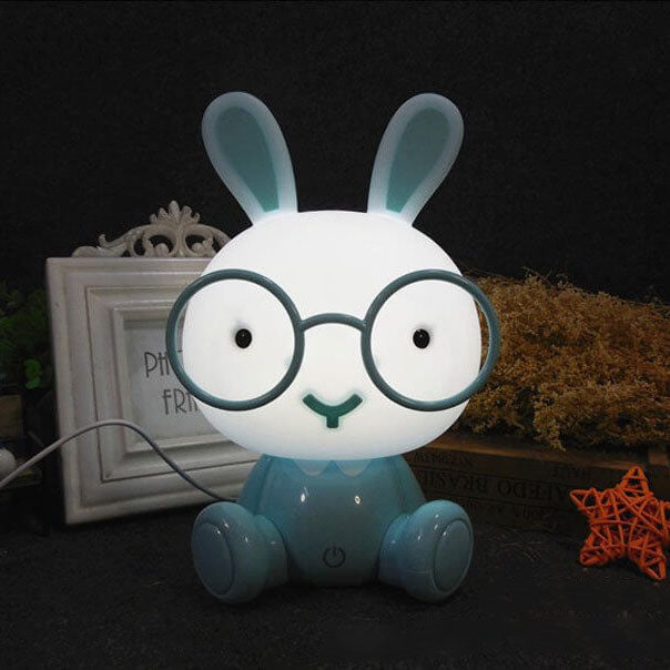 Cartoon Rabbit Glasses Night Table Lamp