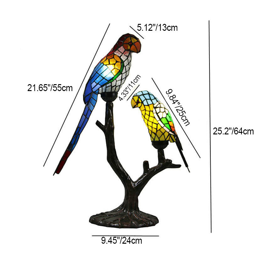 Bird Branch Design 2-Light Table Lamp