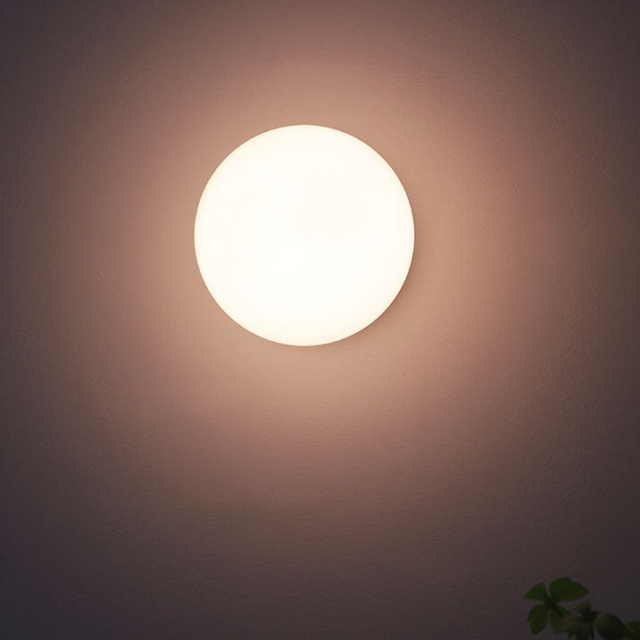 Iron Glass Round Head Wall Lamp