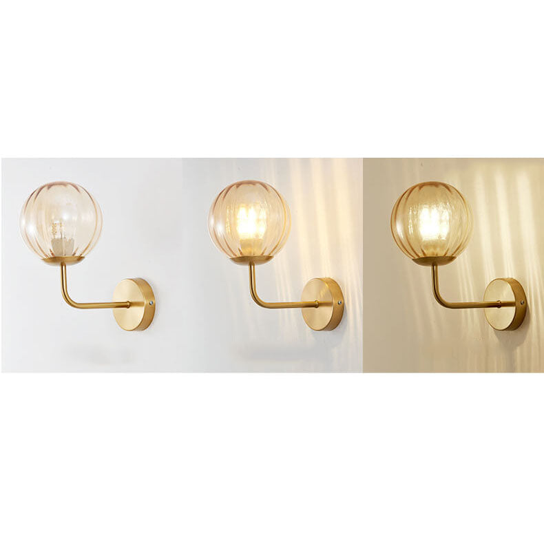 Round Ball Iron Glass Wall Lamp