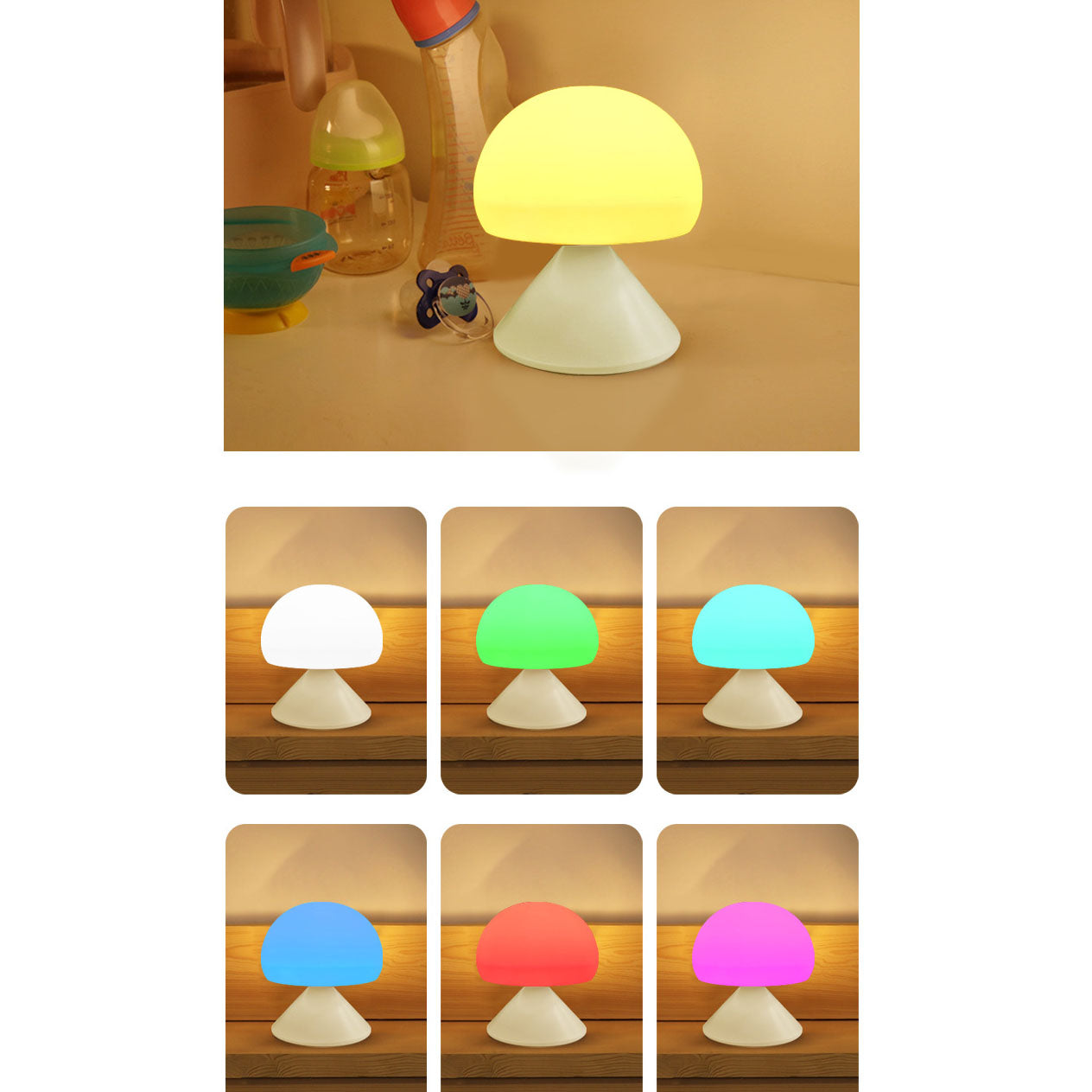 Intelligent Silicone Round Mushroom Table Lamp
