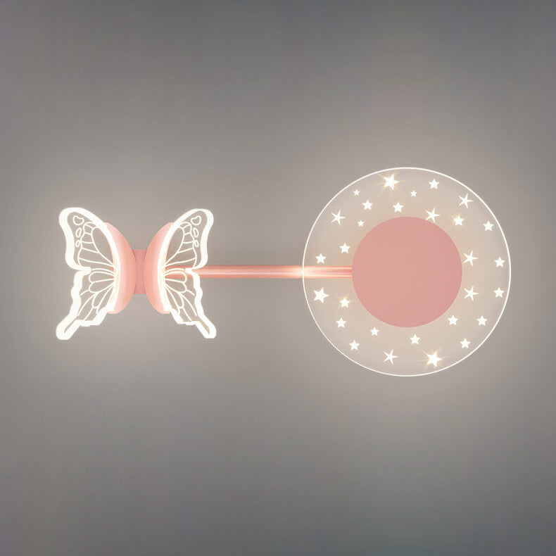 Acrylic Butterfly Star Design Wall Lamp