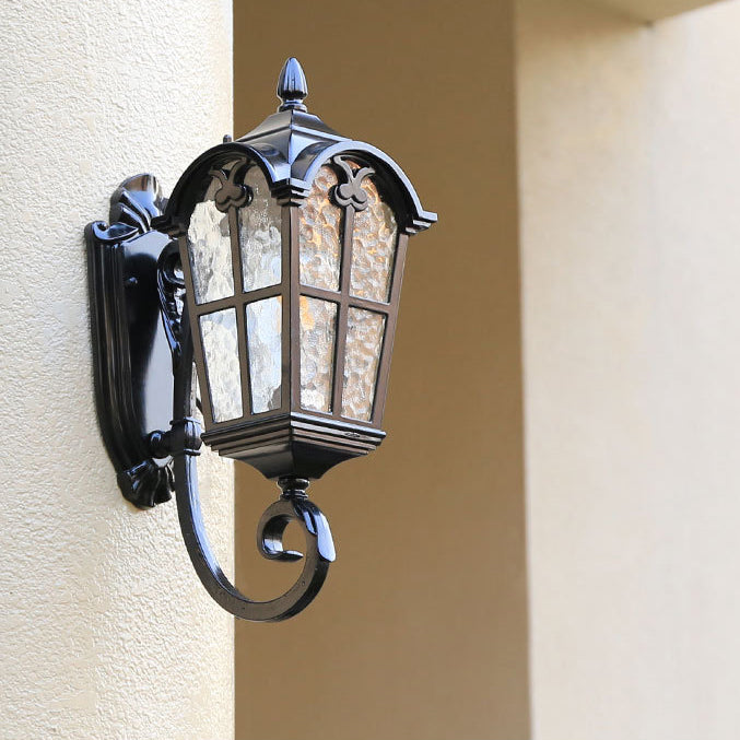 Aluminum Glass Cylinder Ripple Outdoor Light