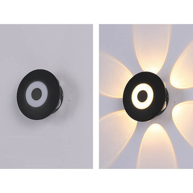 Black Round Aluminum Indoor Outdoor Light