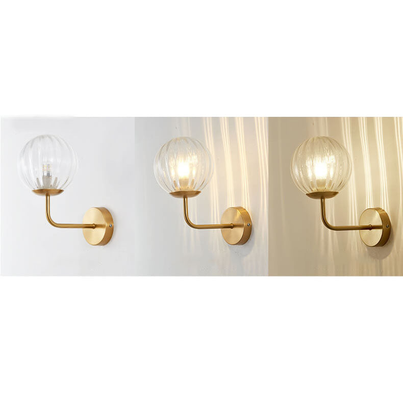 Round Ball Iron Glass Wall Lamp