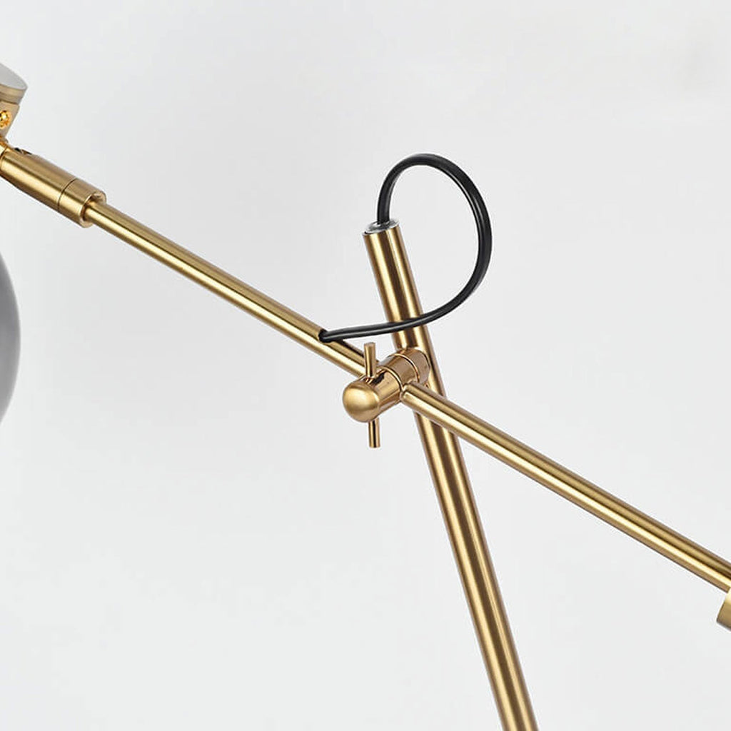 Postmodern Smoke Gray Glass Table Lamp