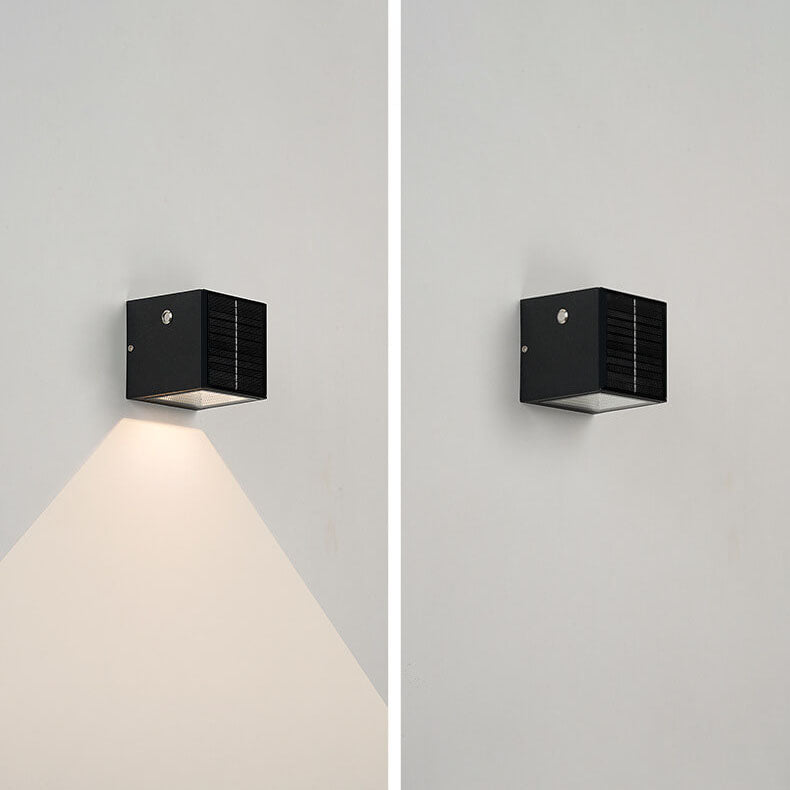 Black Rectangular Die-Cast Aluminum Outdoor Light