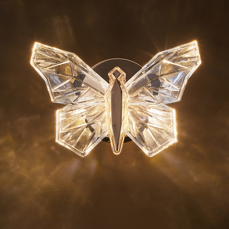 Butterfly Hardware Aluminum Acrylic Wall Lamp