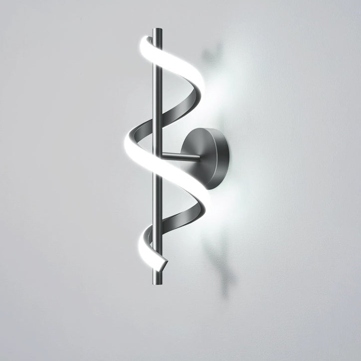 Spiral Hardware Aluminum Silicone Wall Lamp