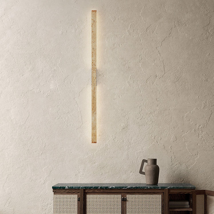 Yellow Travertine Long Strip Wall Lamp