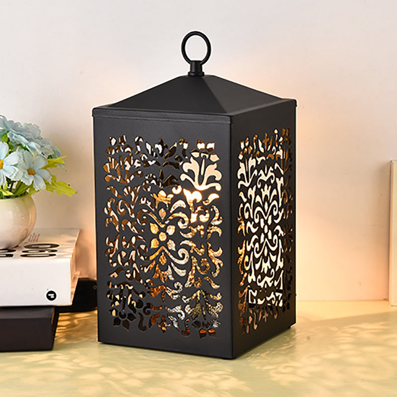 Metal Hollow Rectangle Melting Table Lamp