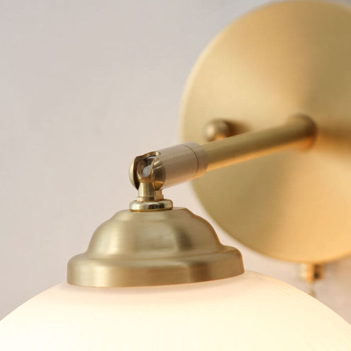 Striped Milk White Glass Wall Lamp