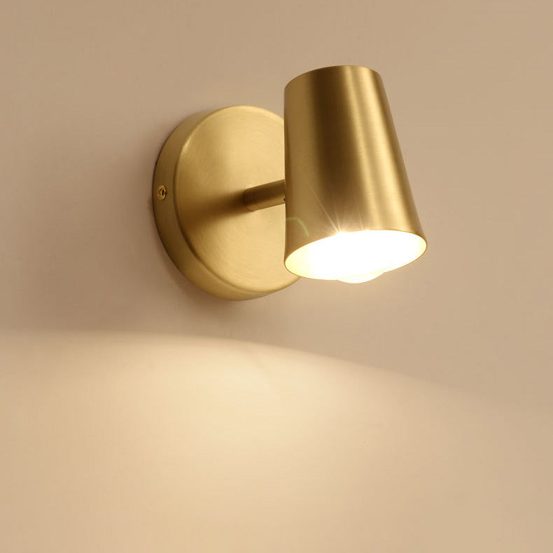 Full Copper Semi-Conical Vanity 2-Light Wall Lamp