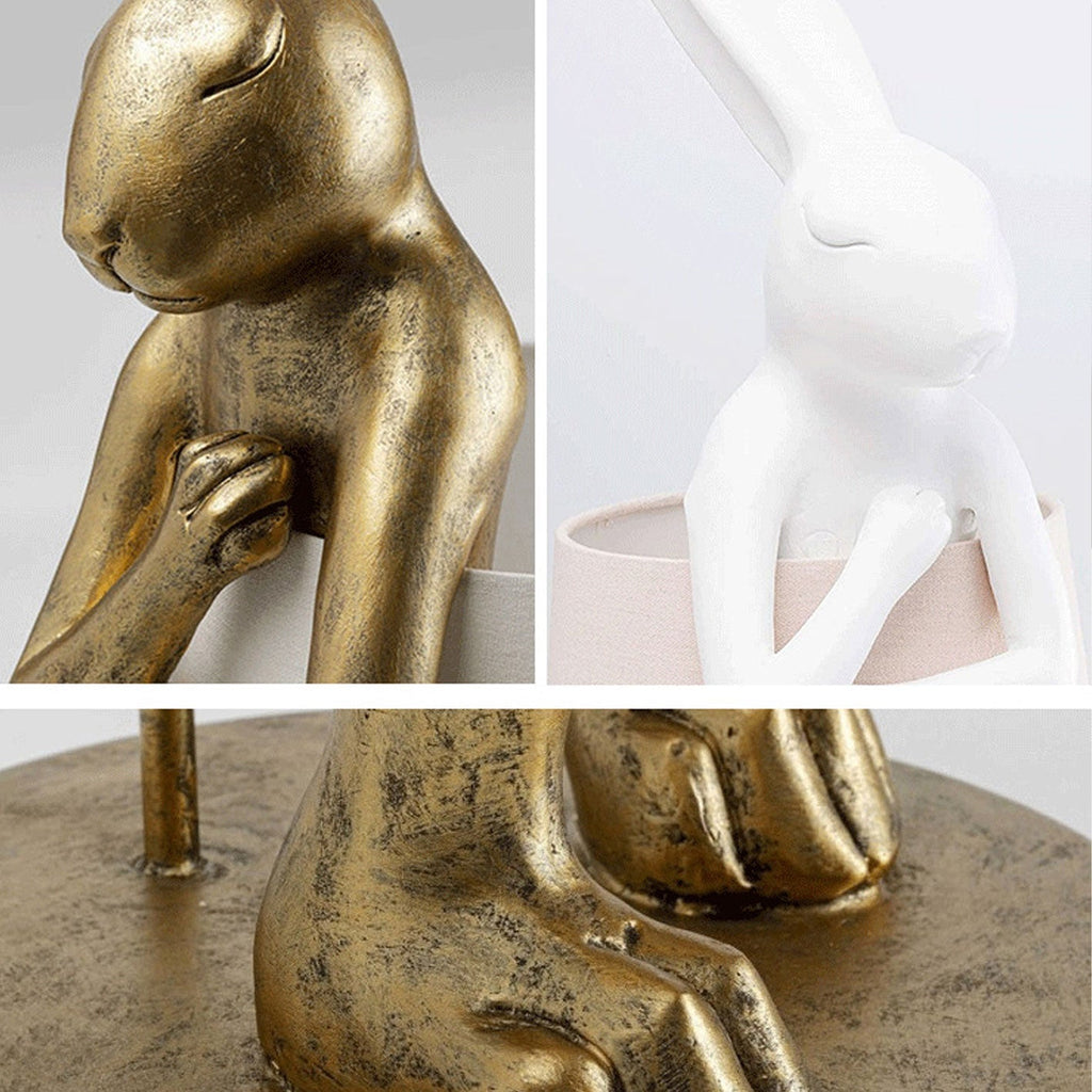 Apron Rabbit Resin Table Lamp