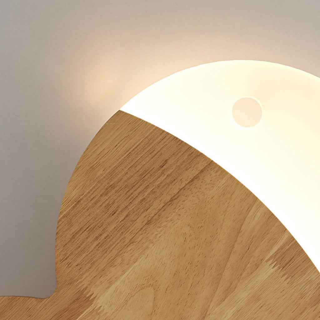 Oak Acrylic Fish Wall Lamp