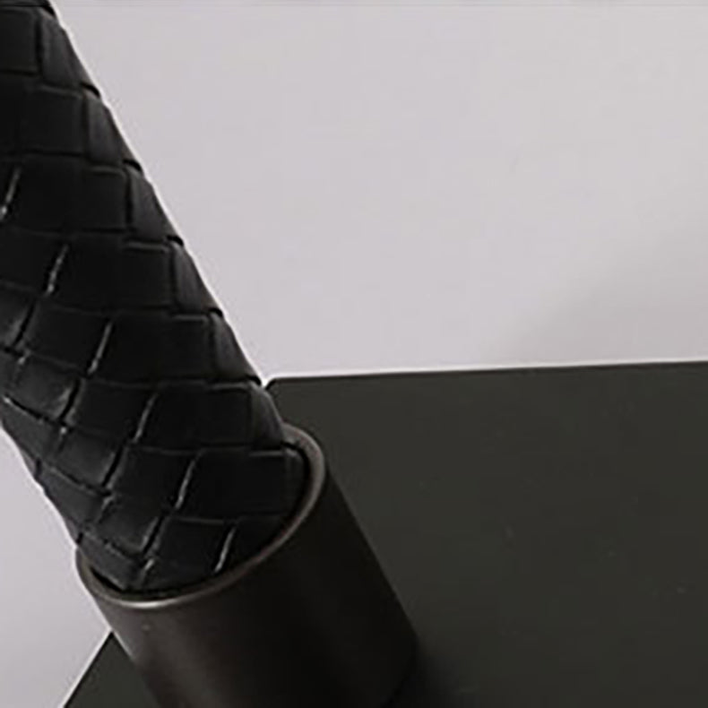 Rectangular Cylinder Iron Leather Table Lamp