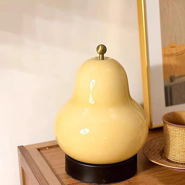 Cream Pear Shape Rechargeable Table Lamp