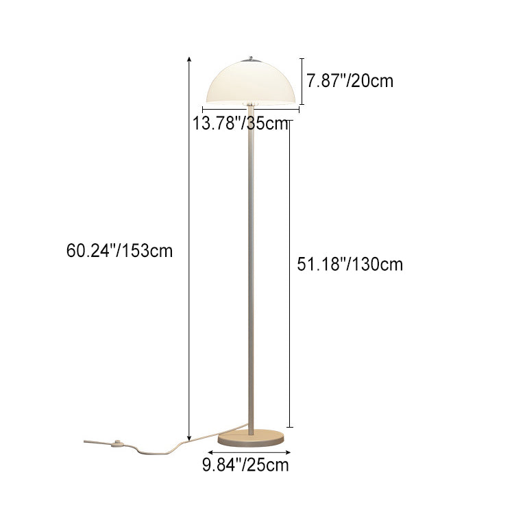 Half Circle Iron Acrylic Floor Lamp