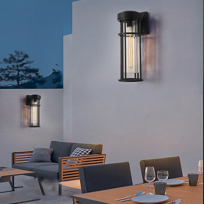 Aluminum Glass Cylinder Garden Outdoor Light