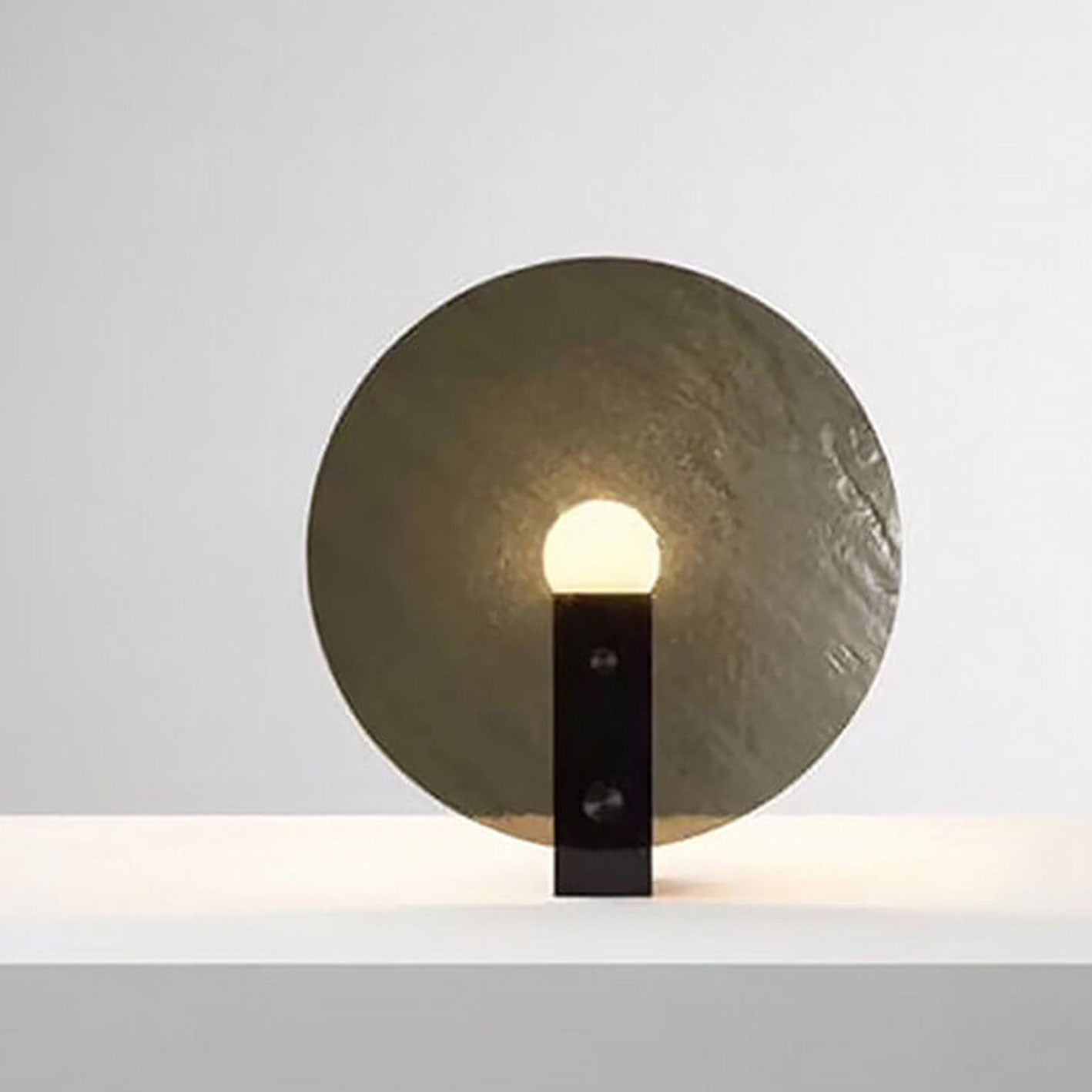 Round Frosted Glass Table Lamp