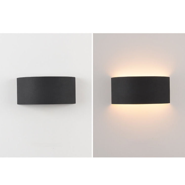 Solid Color Iron Half-circle Wall Lamp
