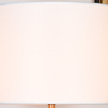 Ceramic Cylinder Fabric Table Lamp