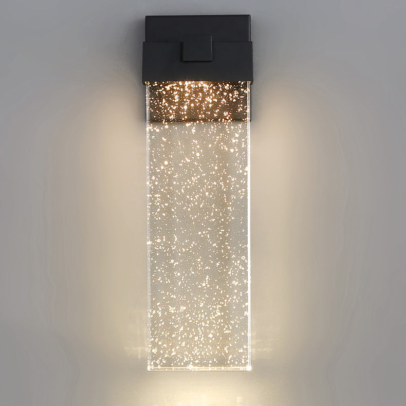Aluminum Crystal Rectangular Patio Outdoor Light