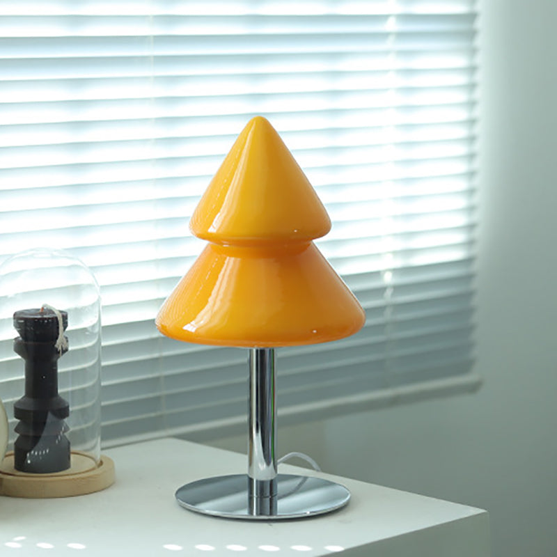 Iron Glass Christmas Tree Table Lamp