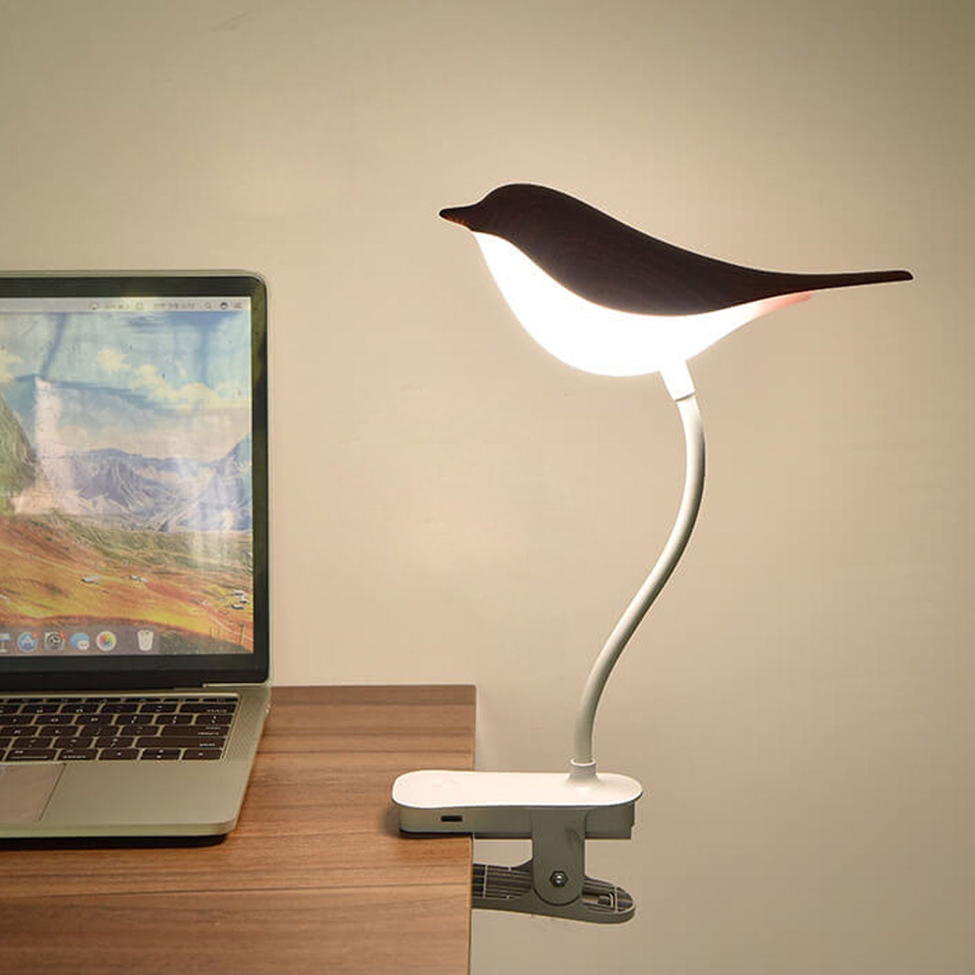 Bird Clip Charging Night Table Lamp