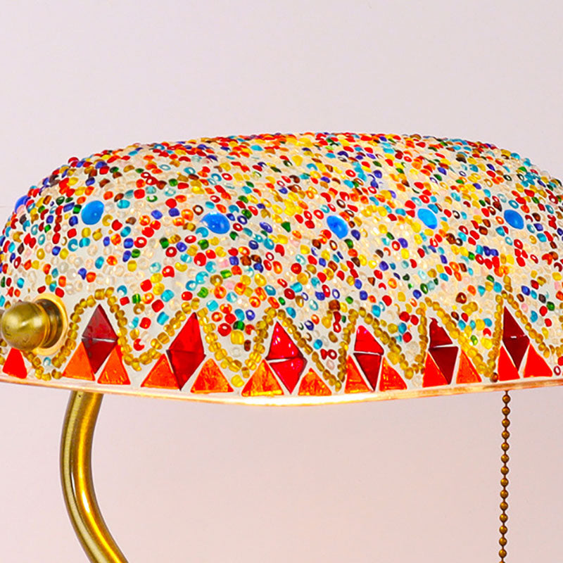 Iron Glass Rectangular Mosaic Table Lamp