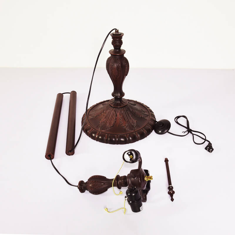 Decorative Umbrella Iron Resin 3-Light Floor Lamp