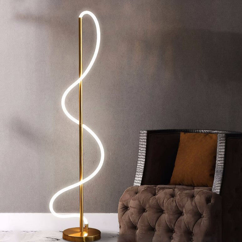 Line Iron Silicone Living Floor Lamp
