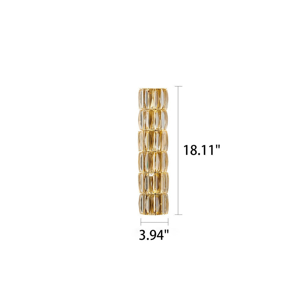 Crystal Column 6-Light Wall Lamp