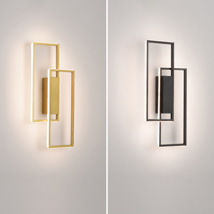 Rectangle Line Iron Silicone Wall Lamp