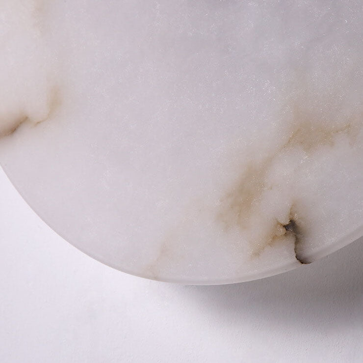 Round Marble Iron Wall Lamp
