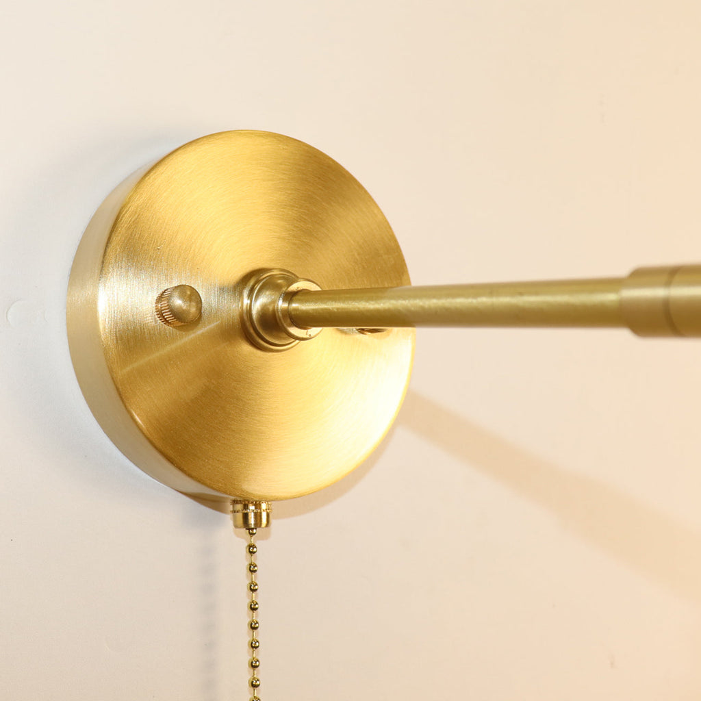Brass Amber Square Glass Wall Lamp