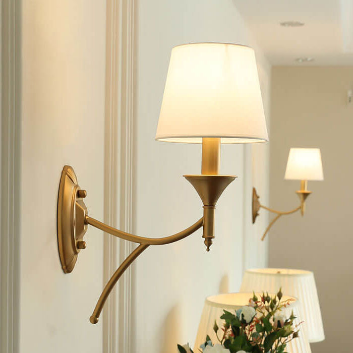 Iron Fabric Mushroom Wall Lamp