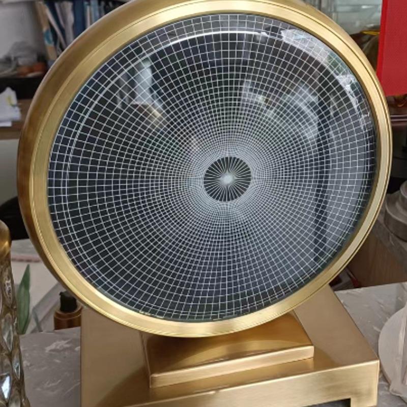 Fabric Iron Round Bedroom Table Lamp