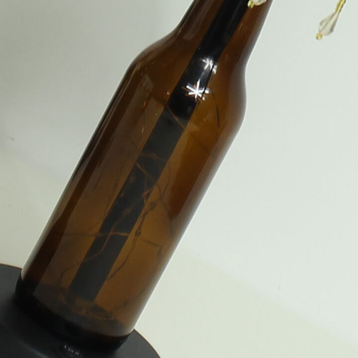 Fabric Glass Wine Bottle Table Lamp