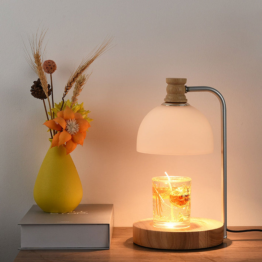 Log Glass Dome Melting 2-Light Table Lamp
