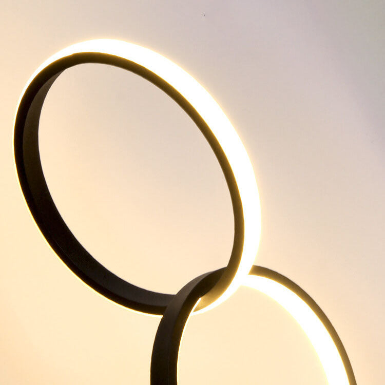 Acrylic Dual Ring Interlocking Table Lamp