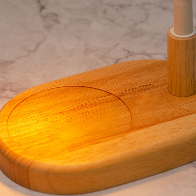 Floral Wood Iron Aroma Table Lamp