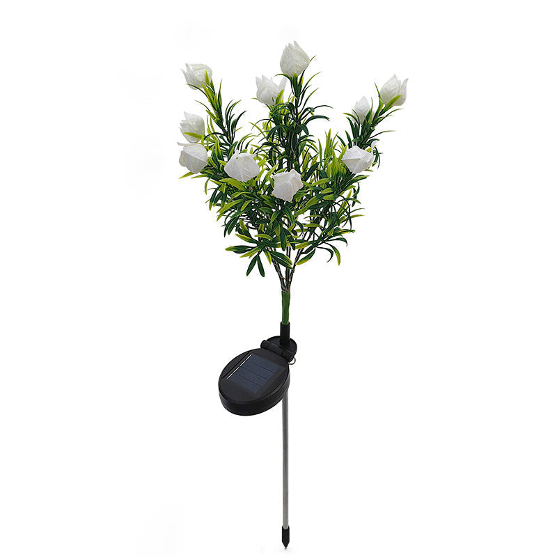 Waterproof Imitation Gardenia Solar Outdoor Light