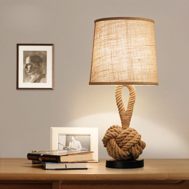 Fabric Twine Knot Table Lamp